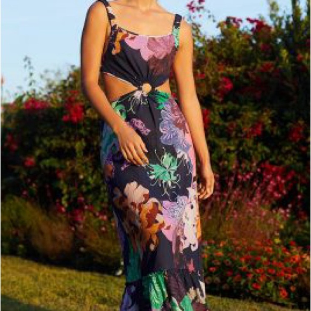 NWT Anthropologie Maeve Cut Out Maxi Dress M
